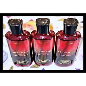 Bath & Body Works 10 oz Adrenaline Men's 3-in-1 Hair Face Body Wash Gel x3